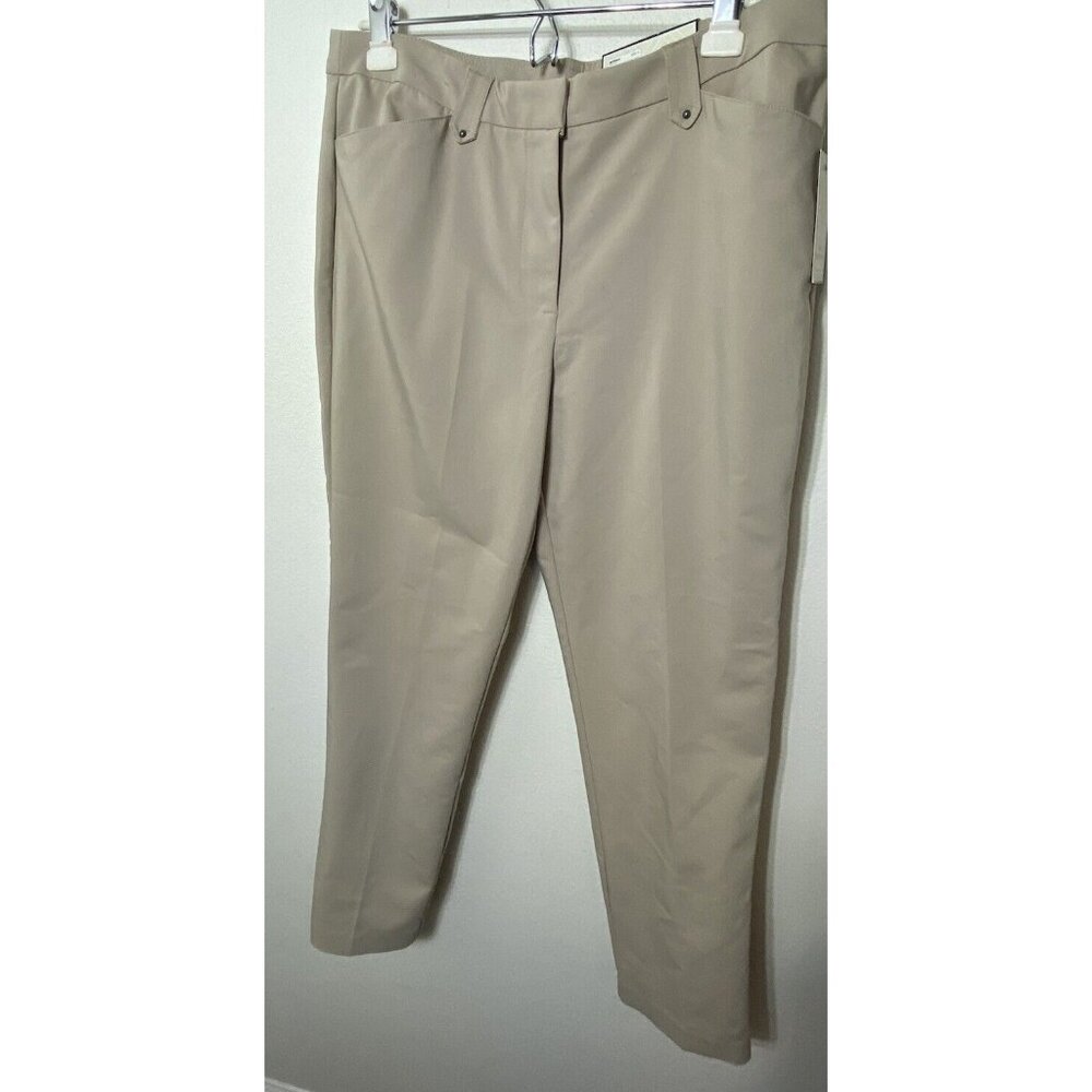 Dana Bachman Womens Size 14 Beige 34X30” Pants Dress Career Business Stretch